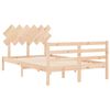 vidaXL Bedframe met hoofdbord massief hout