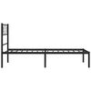 vidaXL Bedframe met hoofdbord metaal zwart 80x200 cm