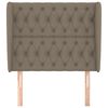 vidaXL Hoofdbord met randen 93x23x118/128 cm stof taupe