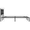 vidaXL Bedframe met hoofdbord metaal zwart 120x190 cm