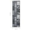 vidaXL Tapijtloper 60x250 cm BCF grijs met blokpatroon