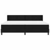 vidaXL Boxspringbed met matras Zwart 200 x 200 cm Polyester