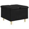 vidaXL Ottoman met Opbergruimte Zwart 60 x 60 x 45 cm Kunstleer