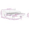 vidaXL Slaapbank met onderschuifbed en lades 100x200 cm fluweel roze