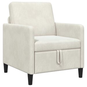 vidaXL Bank met opslag Cr&egrave;mekleurig 72 x 78 x 87 cm Polyester