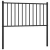 vidaXL Vervangend hoofdbord 90 cm metaal zwart