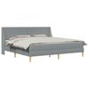 vidaXL Bedframe met matras Lichtgrijs 200 x 200 cm Polyester