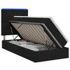 vidaXL LED Opslagbed met Matras Zwart 100 x 200 cm Stof