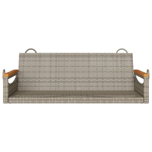 vidaXL Schommelbank 109x62x40 cm poly rattan grijs