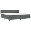 vidaXL Boxspringbed met matras Donkergrijs 200 x 200 cm Stof