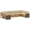 vidaXL Buiten bankenset 10 st Natuurlijk en Beige Polyester