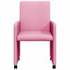 vidaXL Dining Stoelen met Wielen 2 pcs Roze 57 x 66 x 94 cm Stof