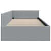 vidaXL Hoekbedframe met hoofdeinde Lichtgrijs 90 cm x 190 cm Fluweel