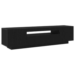 vidaXL TV-kast 160 x 35 x 40 cm Zwart Bewerkt hout