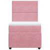 vidaXL Boxspring met matras fluweel roze 90x190 cm