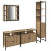 vidaXL Badkamermeubelset 4 st Artisan Eiken 33 x 33 x 185,5 cm