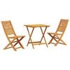 vidaXL Vouw Bistro Set 3 st Bruin Massief Acaciahout