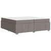 vidaXL Bedframe met matras Taupe 200 x 200 cm Stof