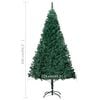 vidaXL Kunstkerstboom met verlichting en kerstballen 240 cm groen