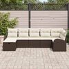 vidaXL Tuin Sofa Set met kussen met opslag 7 pcs Bruin poly rattan