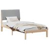 vidaXL Bedframe Bruin en lichtgrijs 100 x 200 cm Massief grenenhout