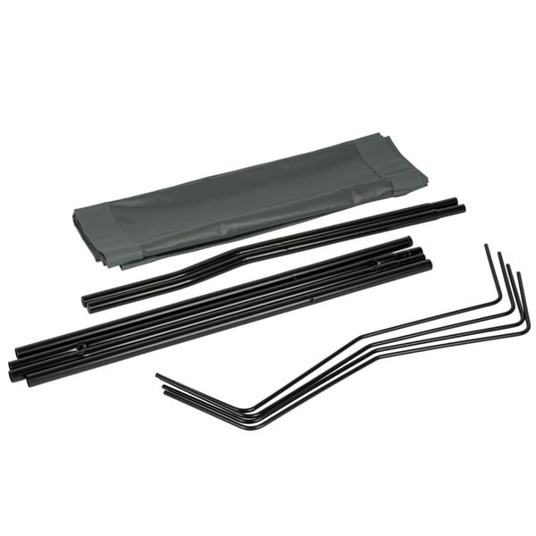 Bo-Camp Kampeerbed inklapbaar staal grijs 1304400