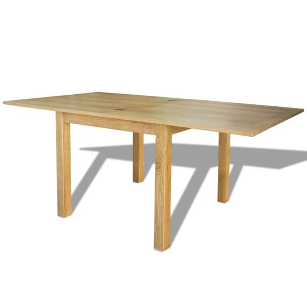 vidaXL Uitschuifbare tafel eikenhout 170x85x75 cm