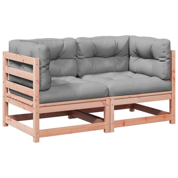 vidaXL 2-delige Loungeset met kussens massief douglas vurenhout