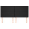 vidaXL Hoofdbord zwart 200x5x118/128 cm kunstleer