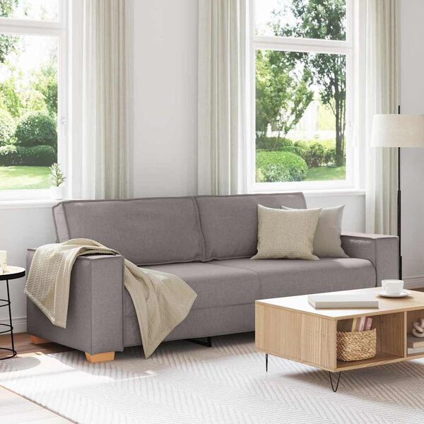 vidaXL 3-zitsbank Taupe 180 cm Stof