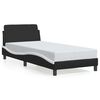 vidaXL Bedframe "Dover" kunstleer zwart en wit 90x200 cm
