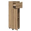 vidaXL Badkamer Kast Artisan Eiken 30,5 x 30 x 101 cm Bewerkt hout