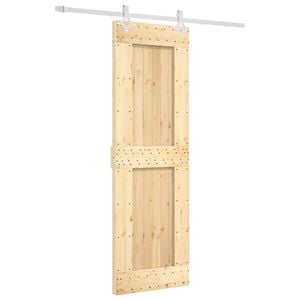 vidaXL Schuifdeur 70 x 210 cm Massief Grenenhout (Niet-Behandeld)