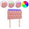 vidaXL Hoofdbord LED 80x7x78/88 cm fluweel roze