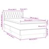 vidaXL Boxspring met matras fluweel lichtgrijs 90x220 cm