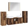 vidaXL Badkamermeubelset 6 pcs Oud hout Bewerkt hout en glas