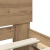 vidaXL Bedframe met hoofdeinde Artisan Eiken 200 x 200 cm Bewerkt hout