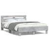 vidaXL Bedframe met hoofdeinde bewerkt hout betongrijs 120x200 cm