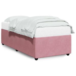vidaXL Bedframe fluweel roze 100x200 cm