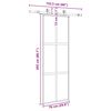 vidaXL Schuifdeur met beslagset 76x205 cm gehard glas zwart