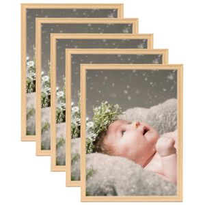 vidaXL Fotolijsten 5 st voor tafel 13x18 cm lichteikenkleurig