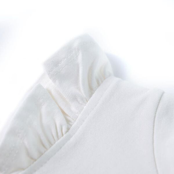 Kindershirt met ruches aan de mouwen 140 ecru