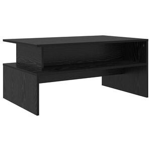 vidaXL Salontafel Zwart Eiken 90 x 55 x 42,5 cm Bewerkt hout