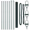 vidaXL Afrasteringspaal Groen 10 x 1,6 m (12 x 12 mm gaas)