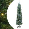 vidaXL Kunstkerstboom Groen 240 cm PVC en Staal en Kunststof