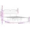 vidaXL Bedframe met hoofdbord metaal wit 140x200 cm