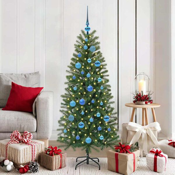 vidaXL Kunstkerstboom met 150 LED met standaard Groen 150 cm PE en PVC