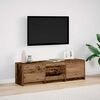 vidaXL TV kast met LED's Oud Hout 140 x 34 x 40 cm Bewerkt hout