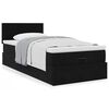 vidaXL Ottoman bed met matras 100x200 cm fluweel zwart