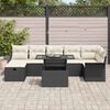 vidaXL Tuin Sofa Set met kussen met opslag 8 pcs Zwart Poly riet
